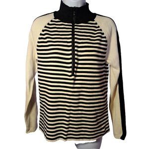 RALPH LAUREN ACTIVE womens SWEATER TOP Sz M front 1/2 zip COTTON GORPCORE PREPPY
